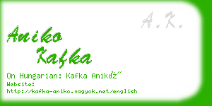 aniko kafka business card